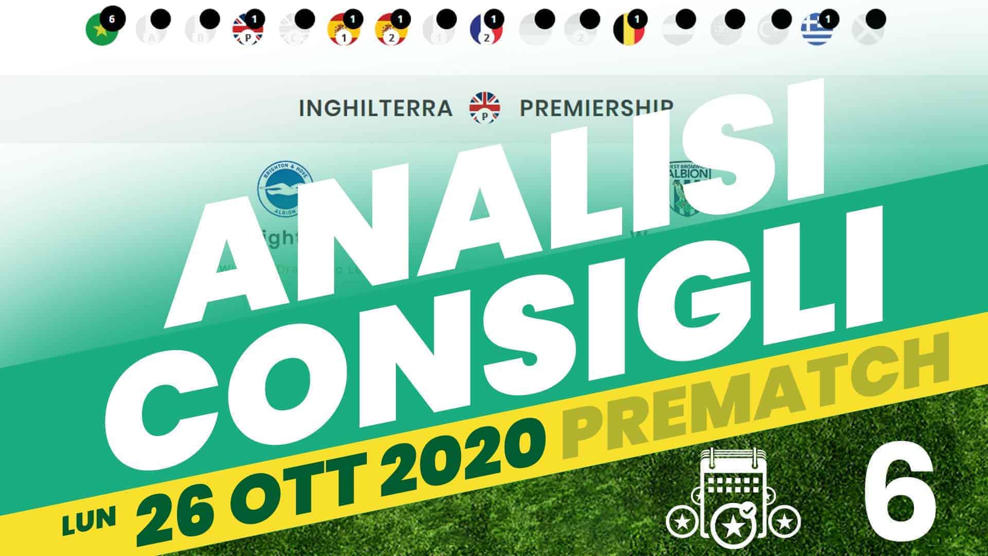 Pronostici Naturali Analisi Pre Partite Betting Lunedi 26 Ott 2020