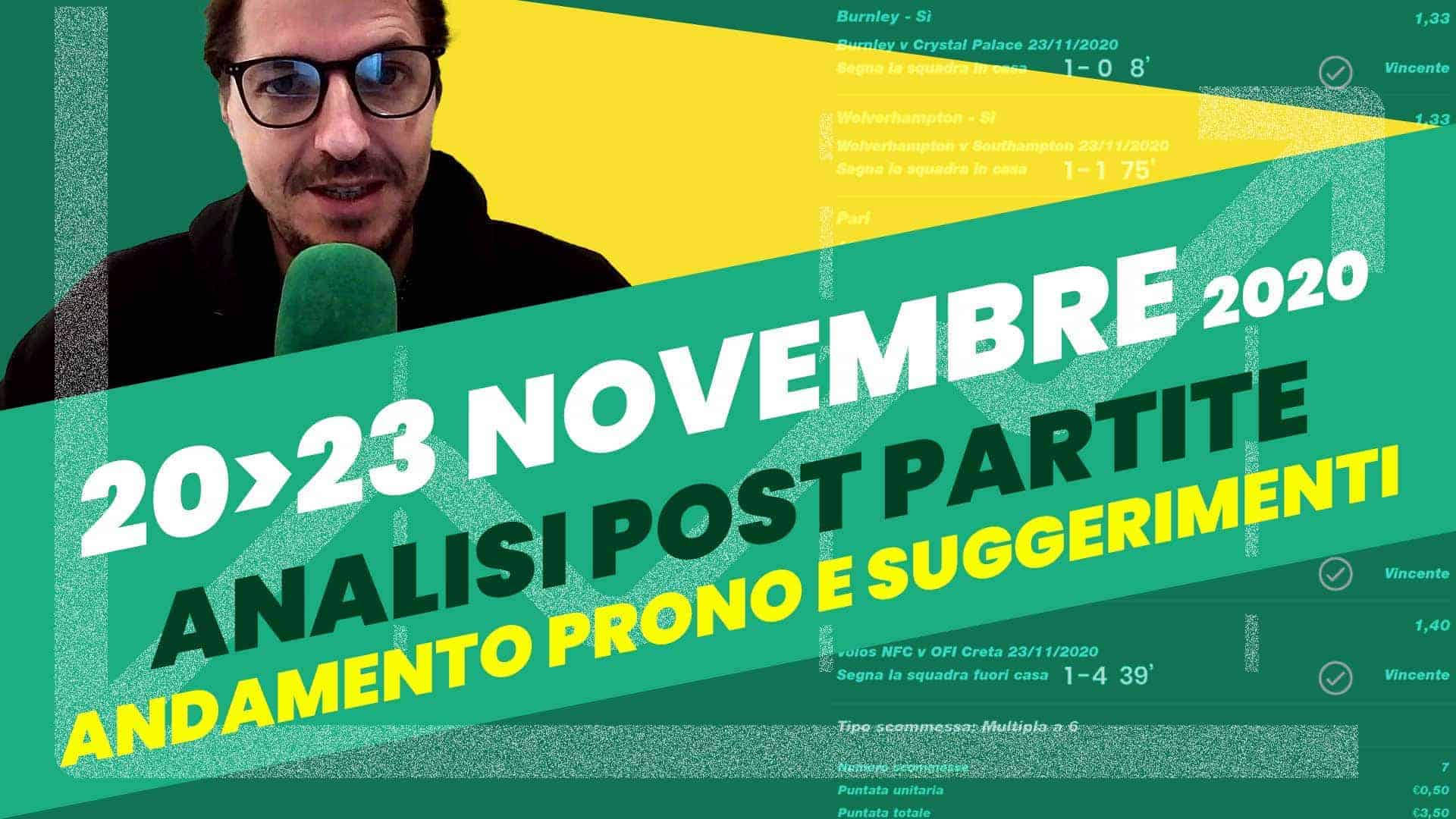 Pronostici Naturali Betting Scommesse Calcio Analisi Post Partite 20 23 Novembre 2020