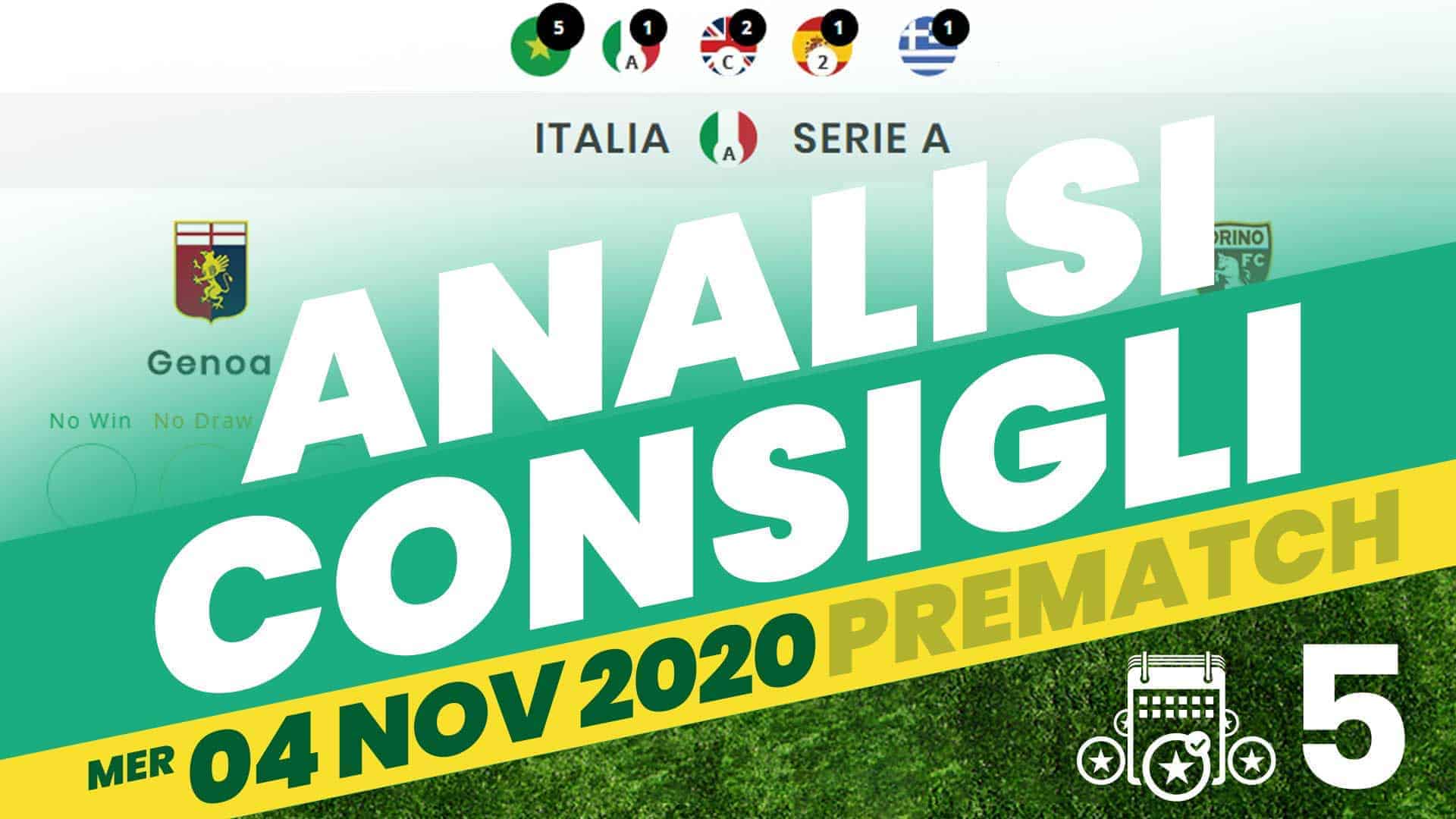 Pronostici Naturali Social YouTube Analisi Pre Partite Mercoledì 4 Nov 2020