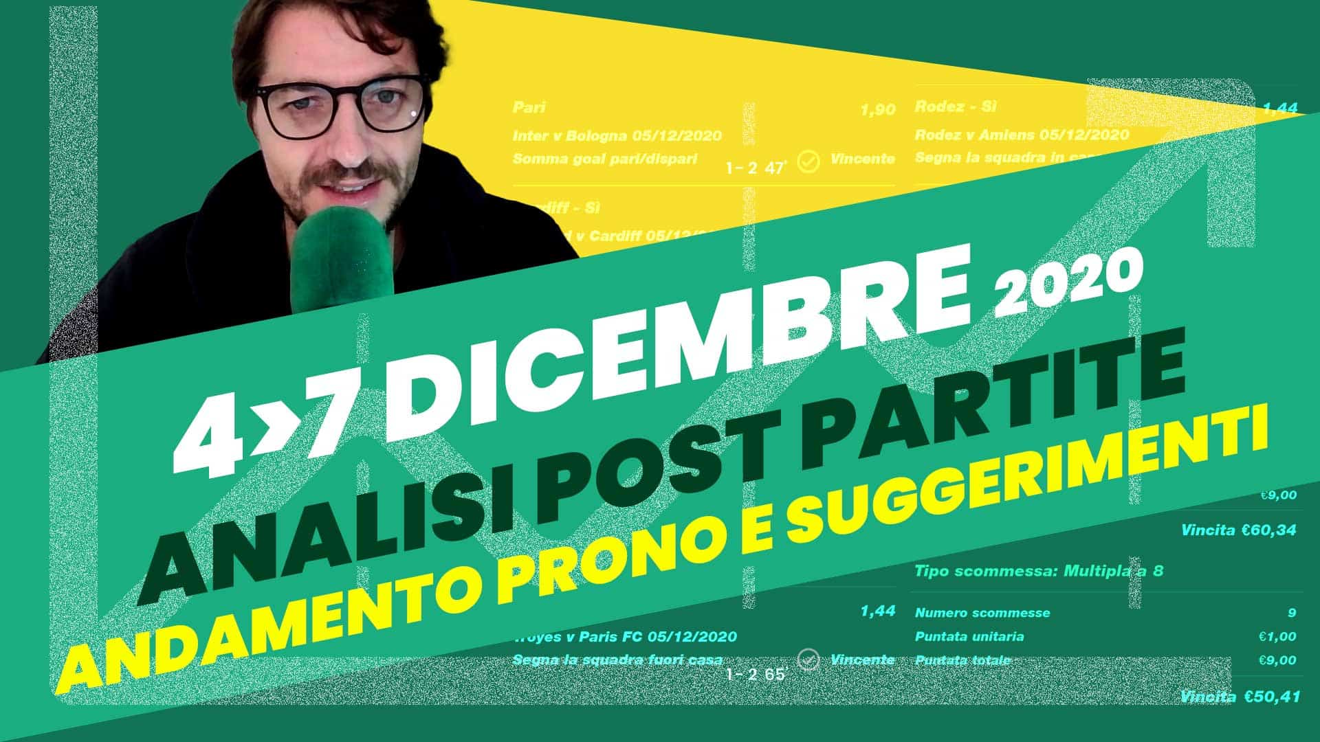 Pronostici Naturali Video Analisi Scommesse Betting Calcio Post Partite Sabato 4 Lunedi 7 Dicembre