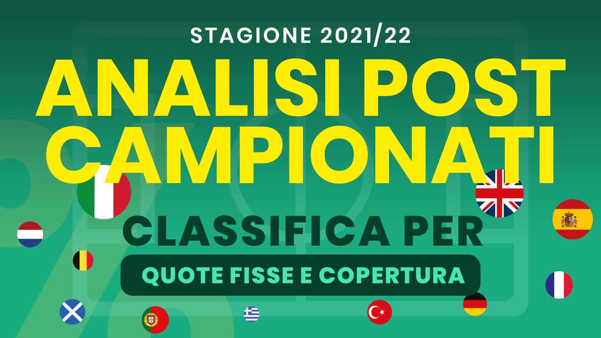 Pronostici Naturali Betting Scommesse Analisi Post Campionato Classifica Quote Fisse Copertur