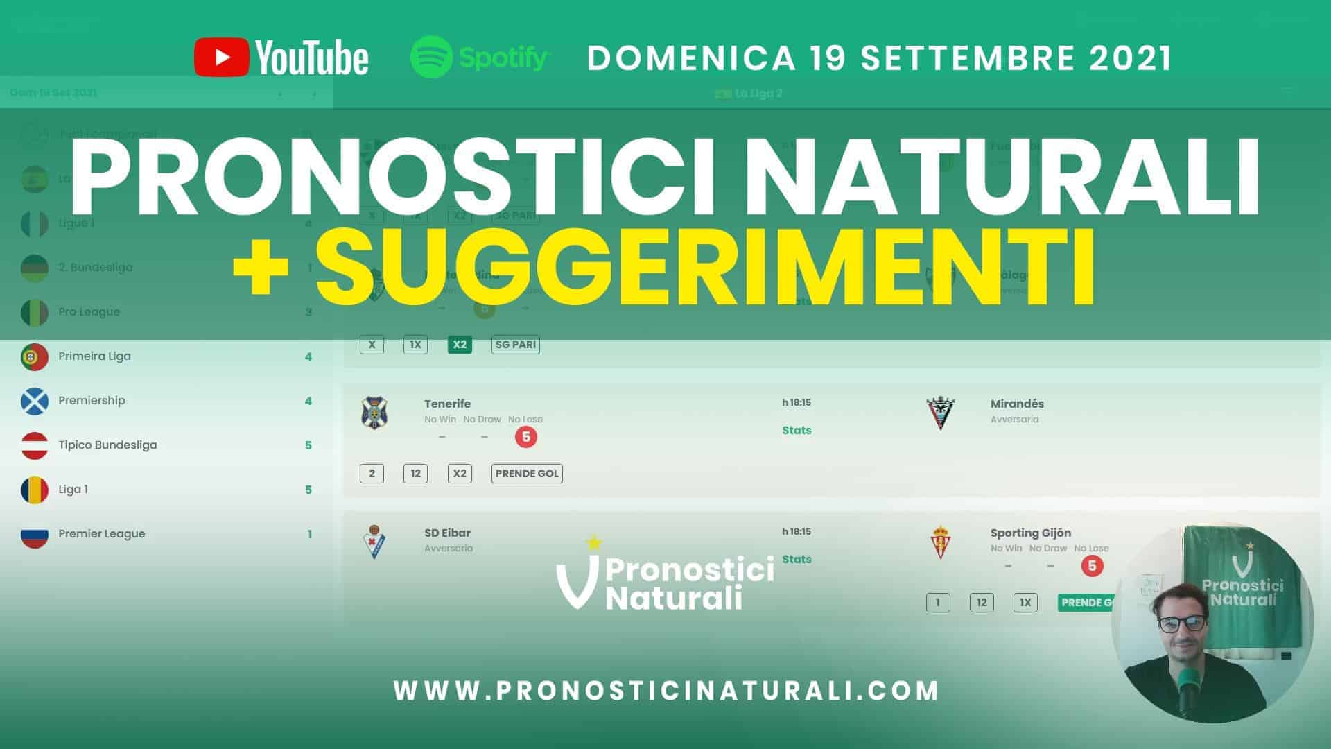 Pronostici Naturali Video Analisi Scommesse Betting Calcio Analisi Pre Partite Domenica 19 Settembre 2021