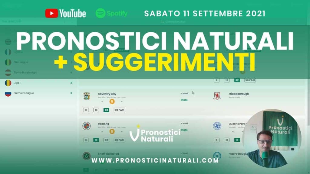 Pronostici Naturali Video Analisi Scommesse Betting Calcio Analisi Pre Partite Sabato 11 Settembre 2021