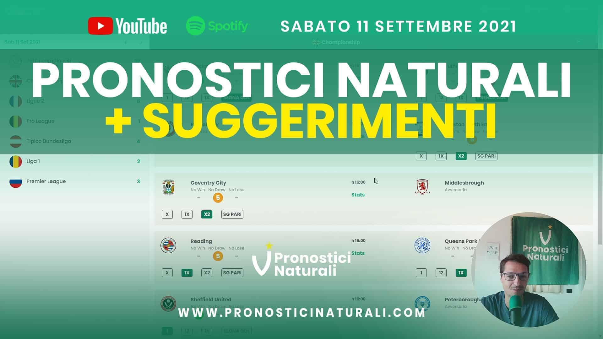 Pronostici Naturali Video Analisi Scommesse Betting Calcio Analisi Pre Partite Sabato 11 Settembre 2021