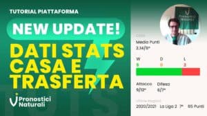 Pronostici Naturali Tutorial Update Nuove Statistiche Tabellone Casa Trasferta