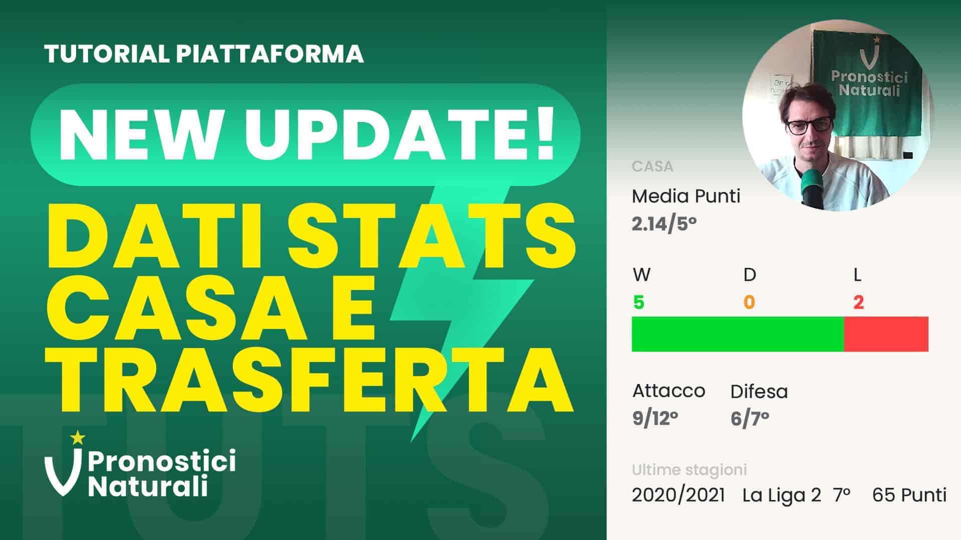 Pronostici Naturali Tutorial Update Nuove Statistiche Tabellone Casa Trasferta