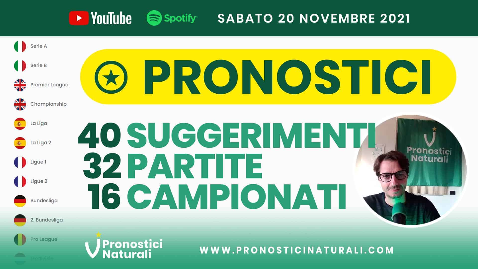 Pronostici Naturali Video Analisi Scommesse Betting Calcio Analisi Pre Partite Sabato 20 Novembre 2021