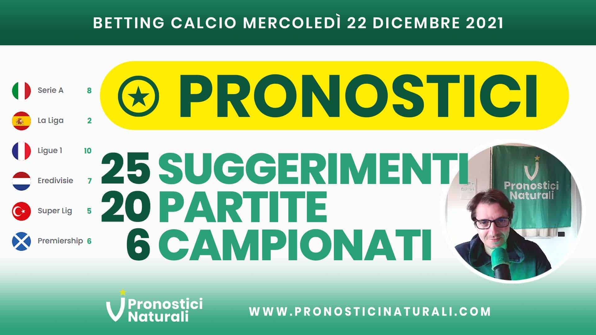 Pronostici Naturali Video Analisi Scommesse Betting Calcio Analisi Pre Partite Mercoledi 22 Dicembre 2021