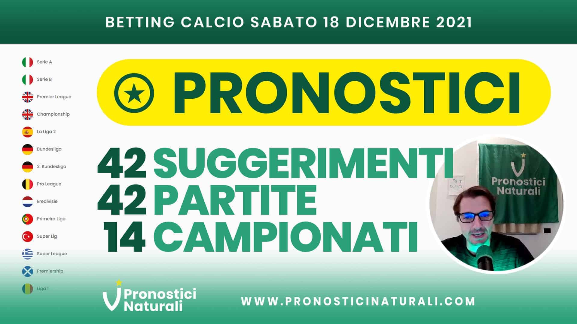 Pronostici Naturali Video Analisi Scommesse Betting Calcio Analisi Pre Partite Sabato 18 Dicembre 2021