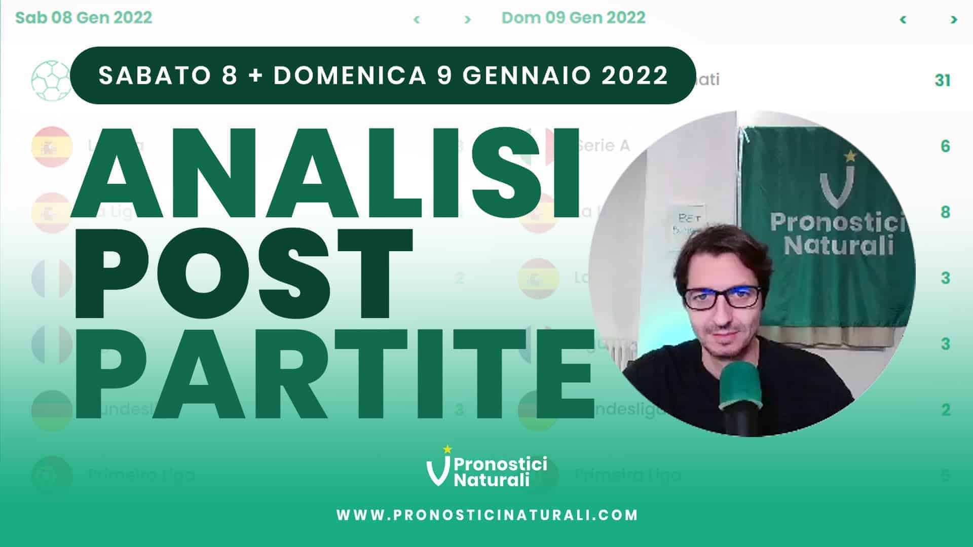 Pronostici Naturali Video Analisi Scommesse Betting Calcio Analisi Post Partite Sabato 8 Domenica 9 Gennaio 2022