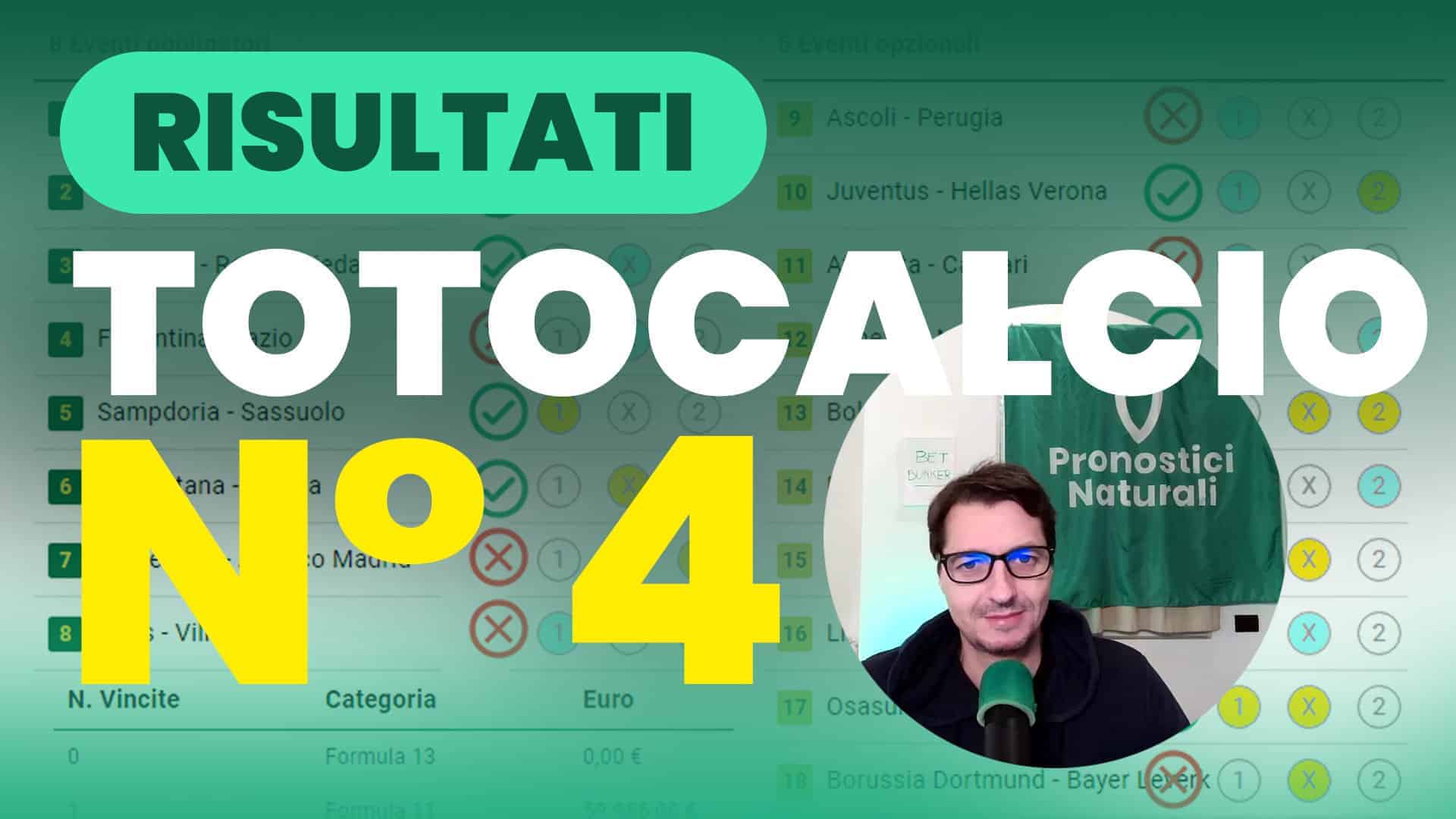 Pronostici Naturali Video Totocalcio Risultati Partite Concorso 04