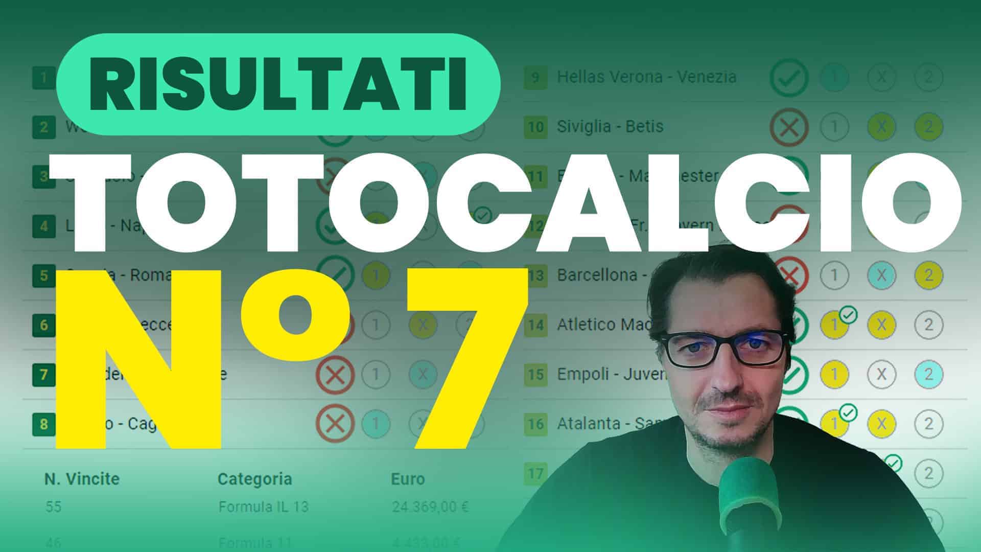 Pronostici Naturali Video Totocalcio Post Partite Concorso 07