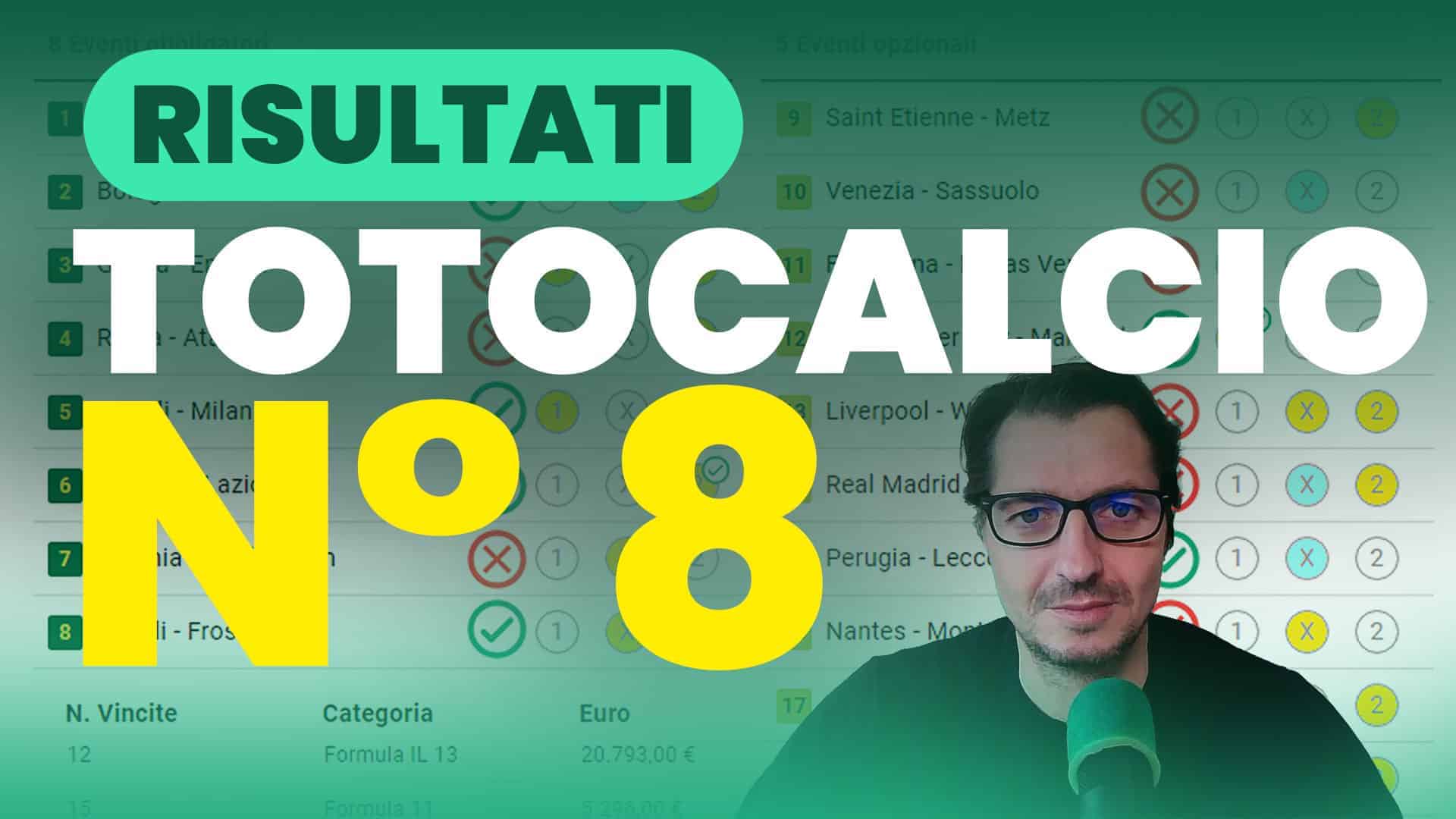 Pronostici Naturali Video Totocalcio Post Partite Concorso 08