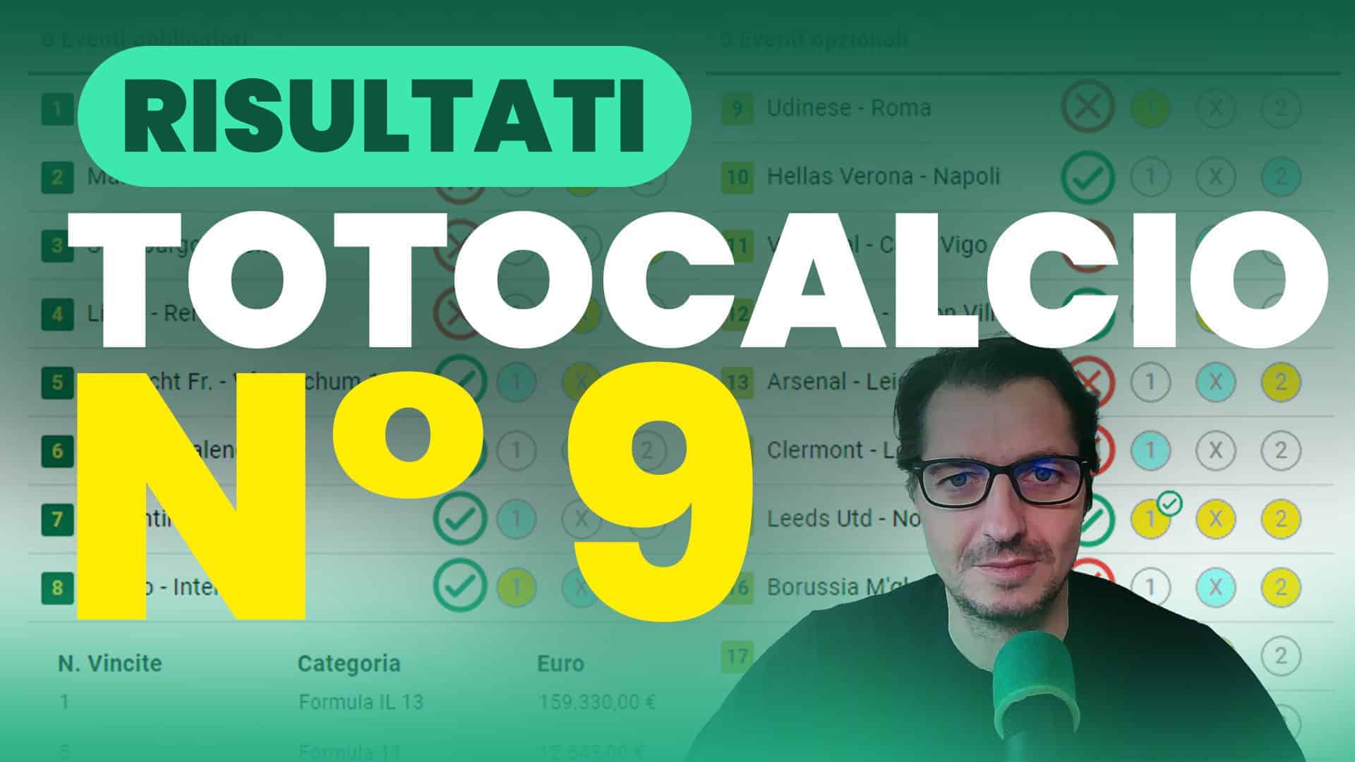 Pronostici Naturali Video Totocalcio Post Partite Concorso 09