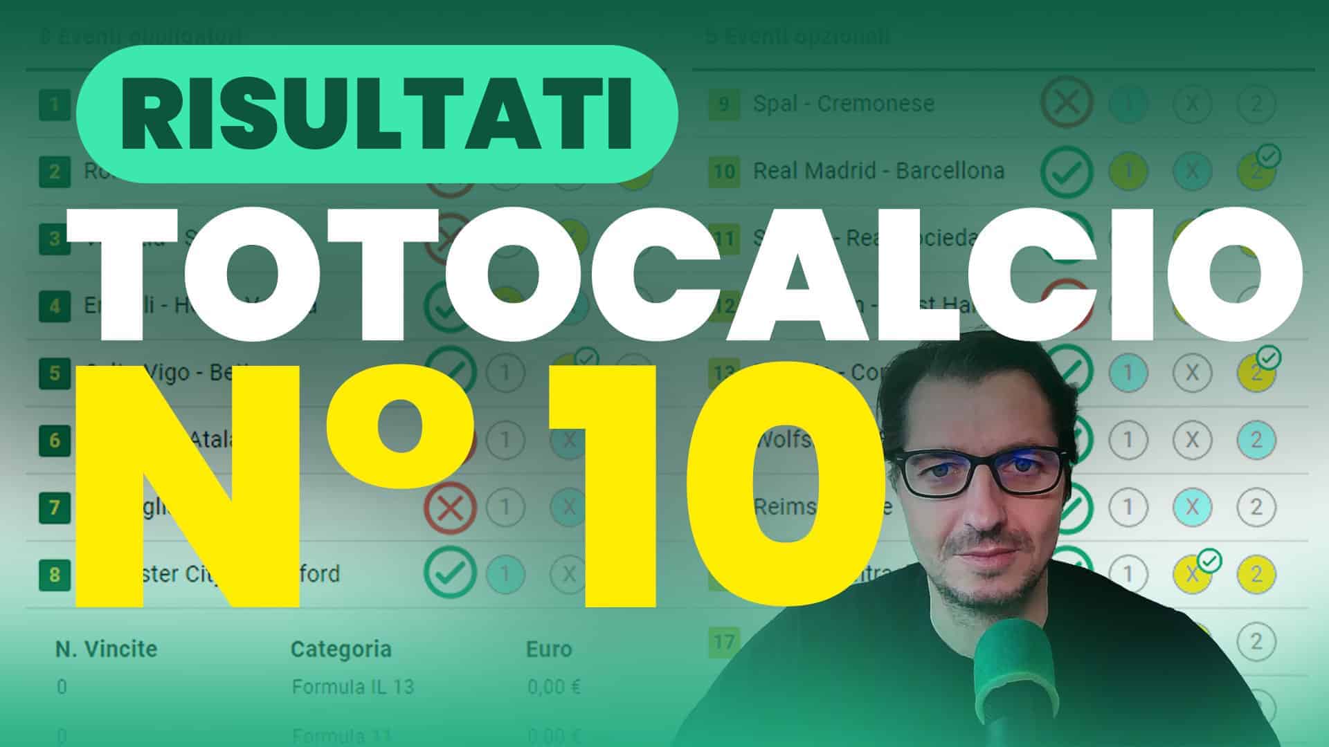 Pronostici Naturali Video Totocalcio Post Partite Concorso 10