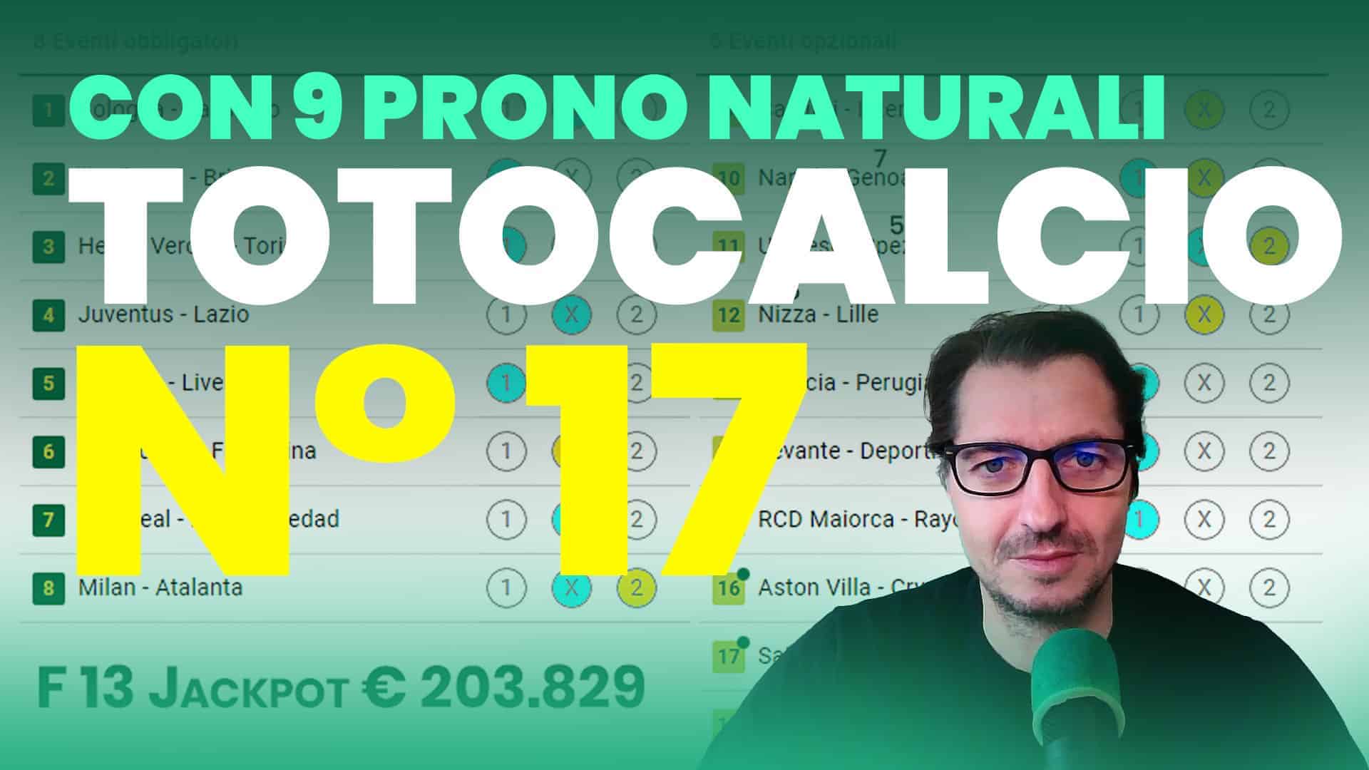 Pronostici Naturali Video Totocalcio Pre Partite Concorso 17