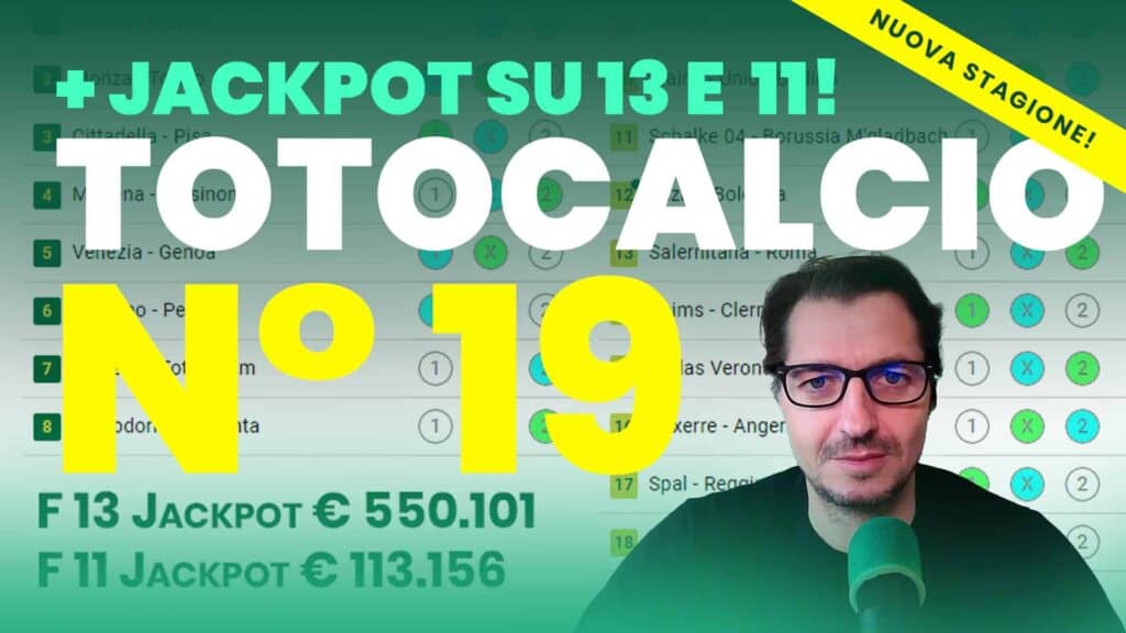 Pronostici Naturali Video Totocalcio Pre Partite Concorso 19