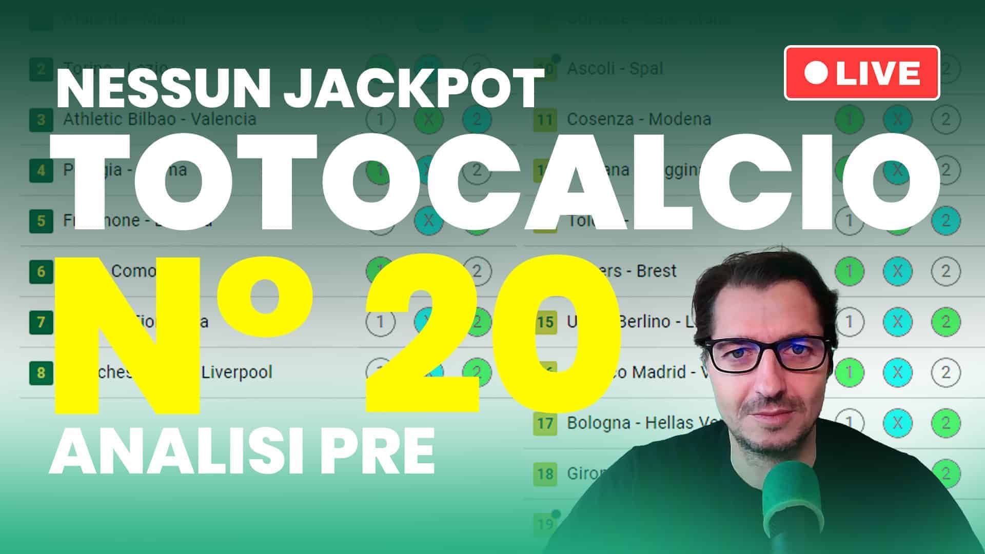 Pronostici Naturali Video Totocalcio Pre Partite Concorso 20