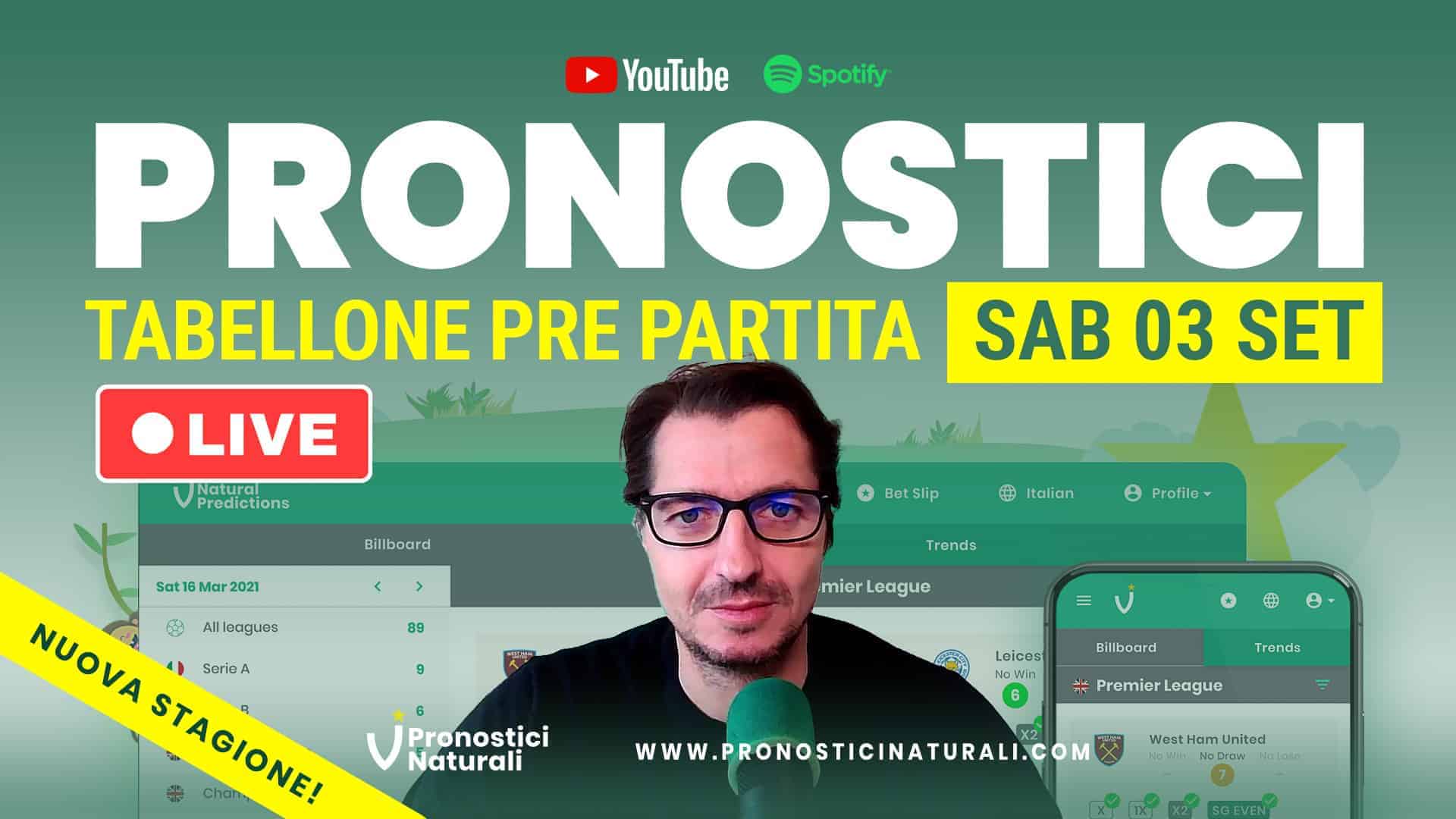 Pronostici Naturali Video Analisi Scommesse Betting Calcio Analisi Pre Partite Sabato 3 Settembre 2022