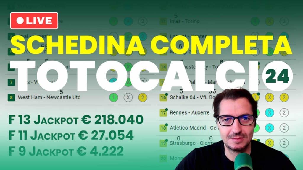 Pronostici Naturali Video Totocalcio Pre Partite Schedina Concorso 24