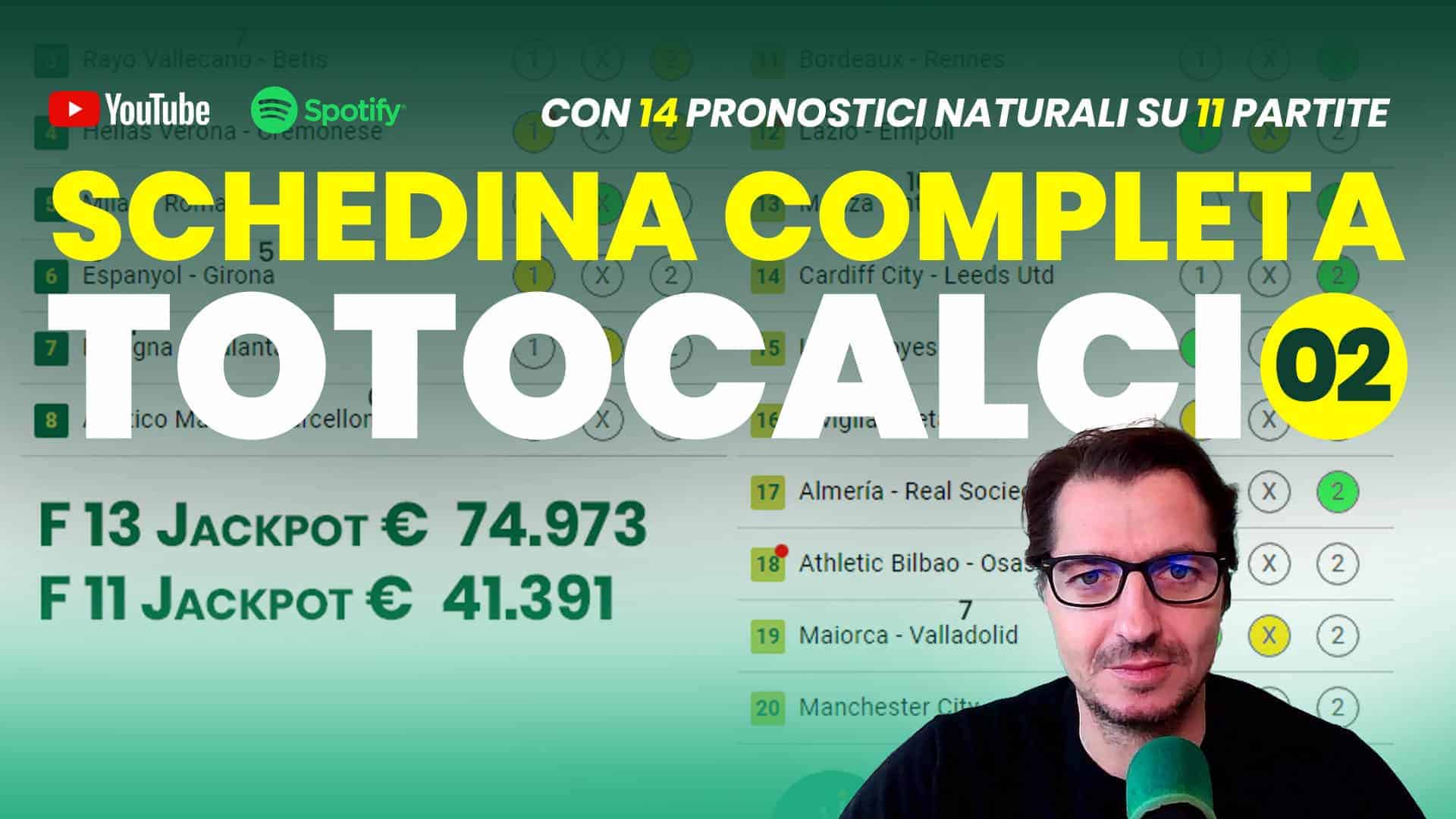 Pronostici Naturali Video Totocalcio Pre Partite Schedina 2023 Concorso 2