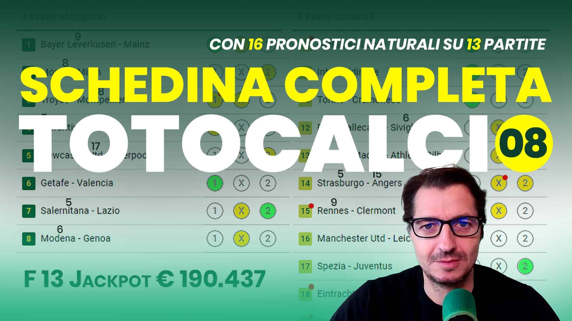 Pronostici Naturali Video Totocalcio Pre Partite Schedina 2023 Concorso 8