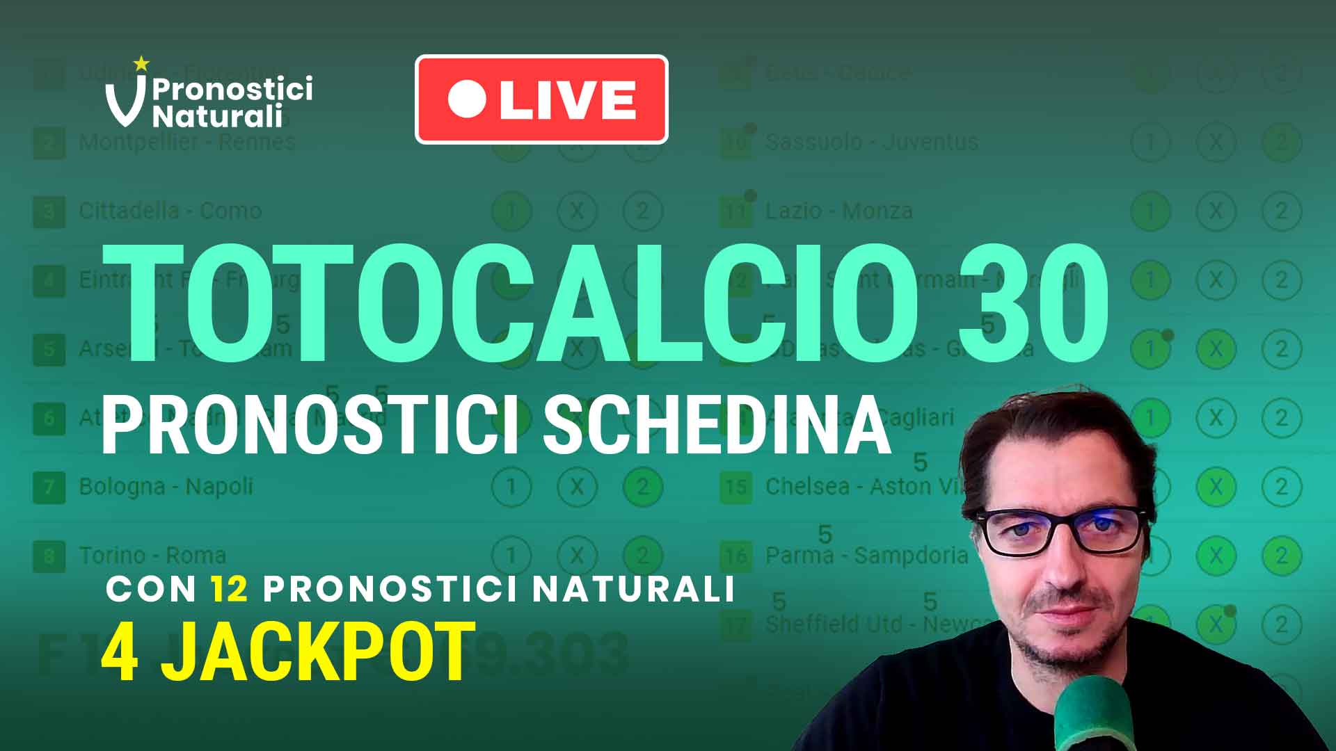 Pronostici Naturali Video Totocalcio Pre Partite Schedina 2023 Concorso 30