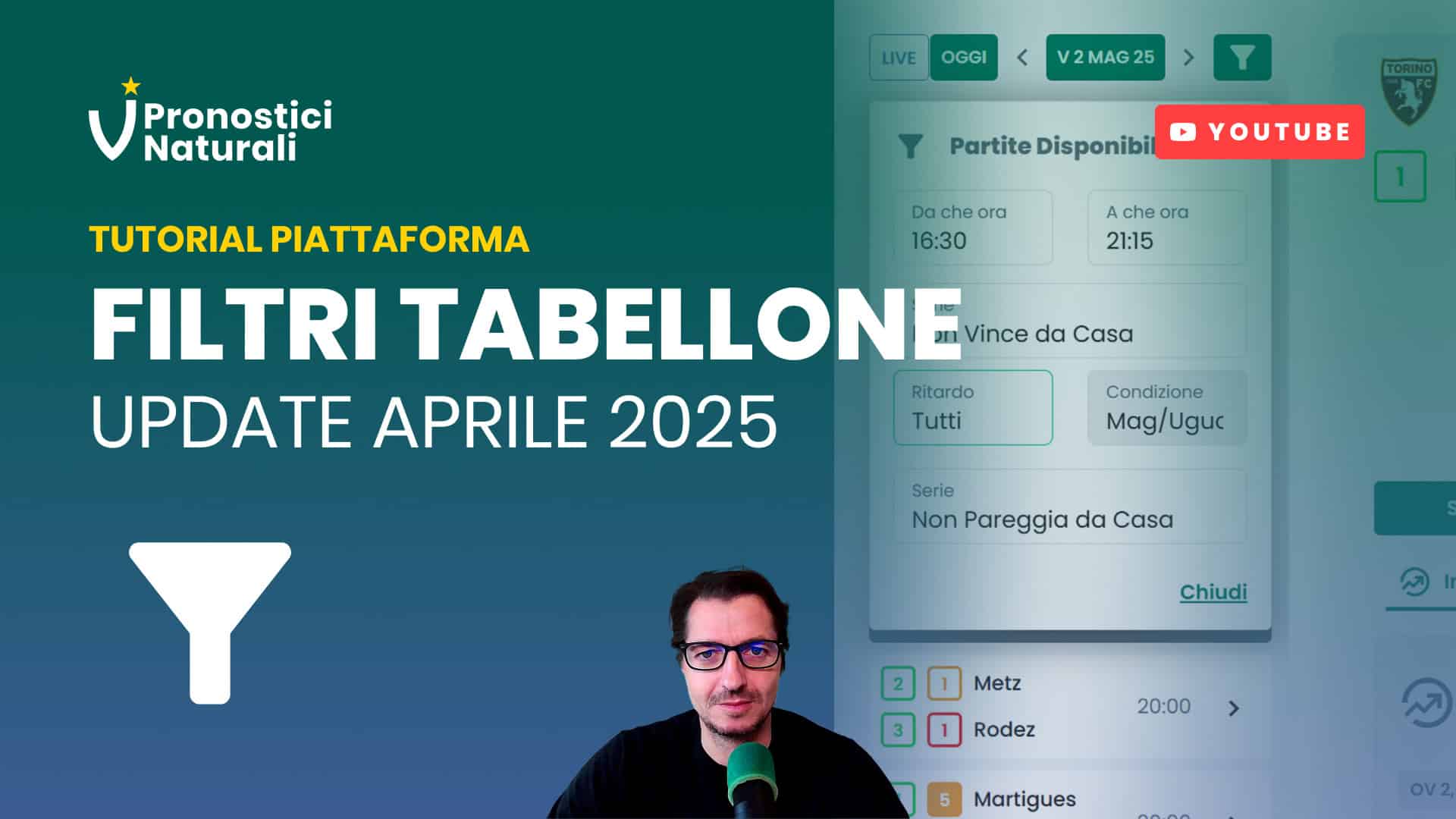 Pronostici Naturali Update Piattaforma Filtri Tabellone
