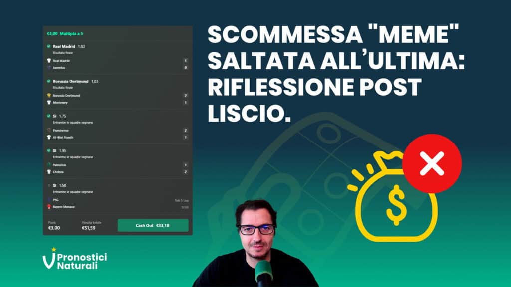 Scommessa salta all’ultima partita: riflessione utile