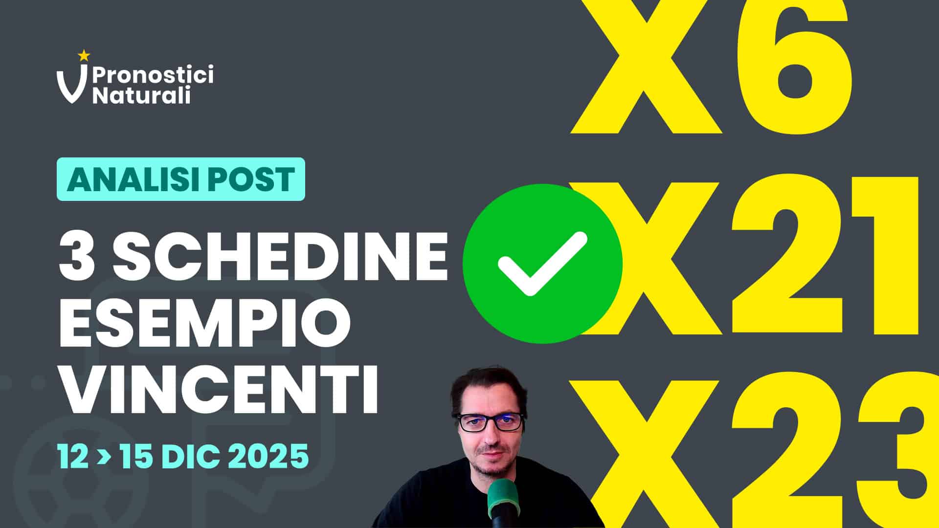 3 Schedine Vincenti - Analisi Post Weekend Calcio