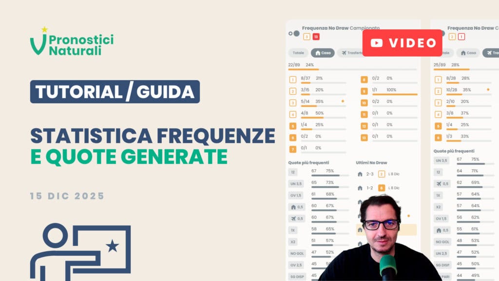 Pronostici Naturali Guide Tutorial Statistica Frequenze Quote Generate